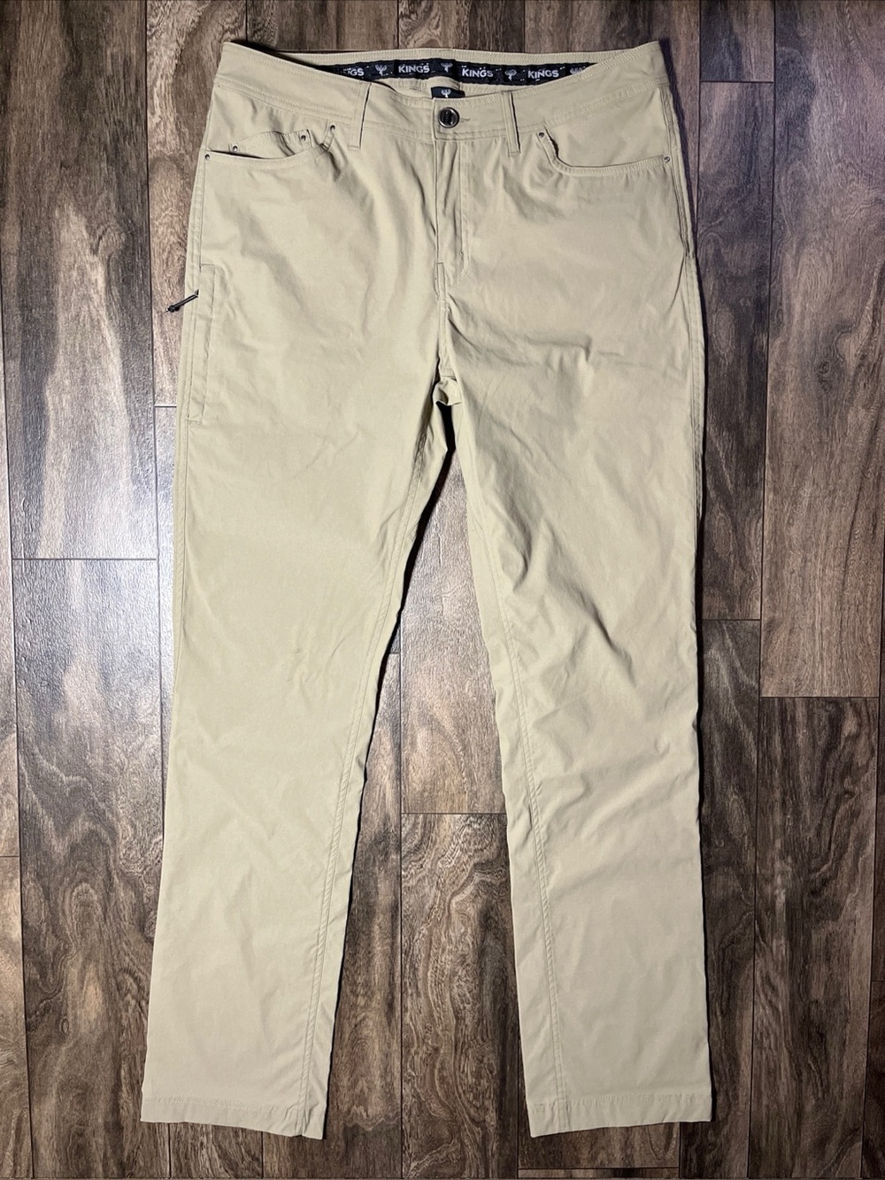 KINGS CAMO XKG Sonora Pants Men’s 34T Dark Khaki Hunting Stretch UPF 50 EUC